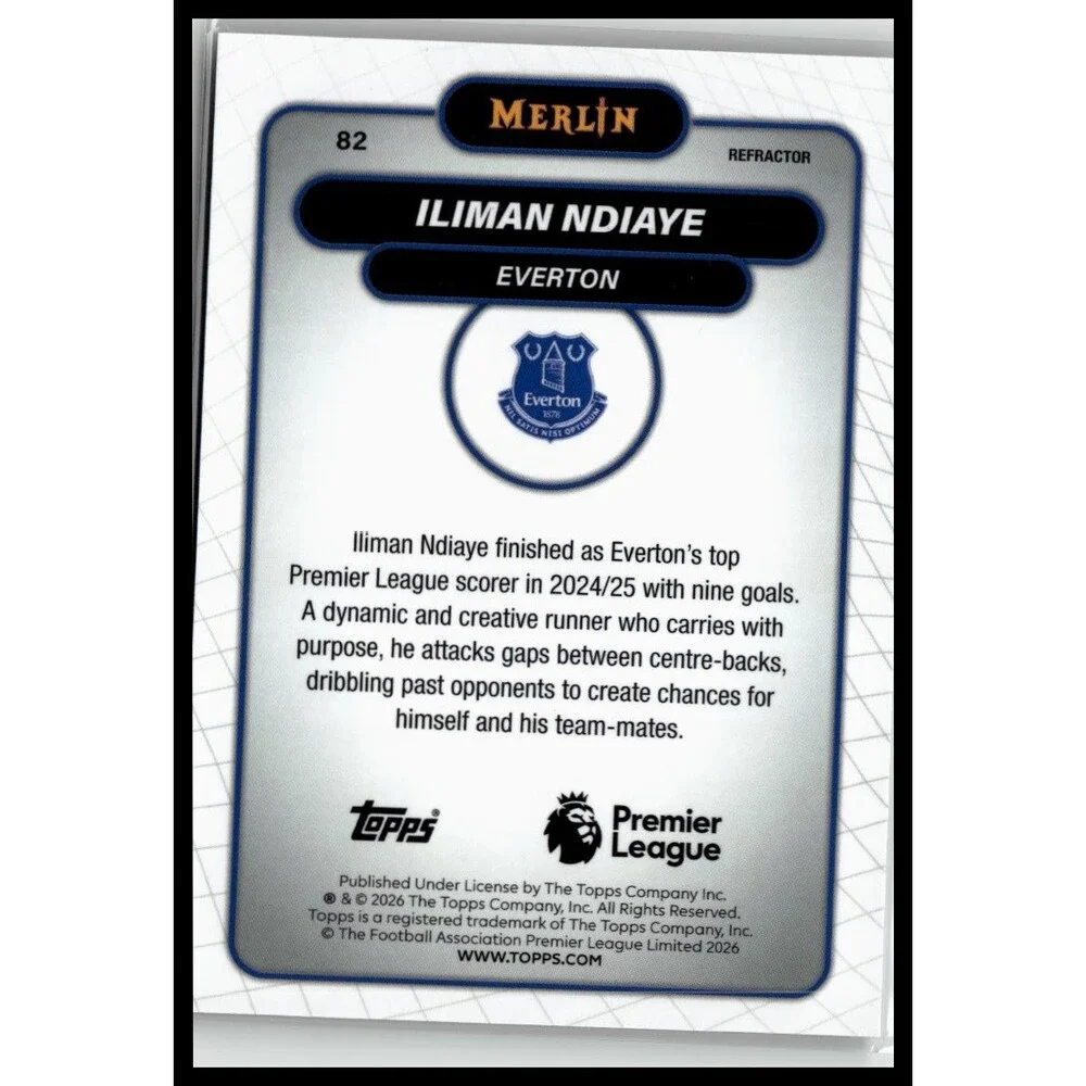 2026 Merlin Premier League #82 Iliman Ndiaye Refractor